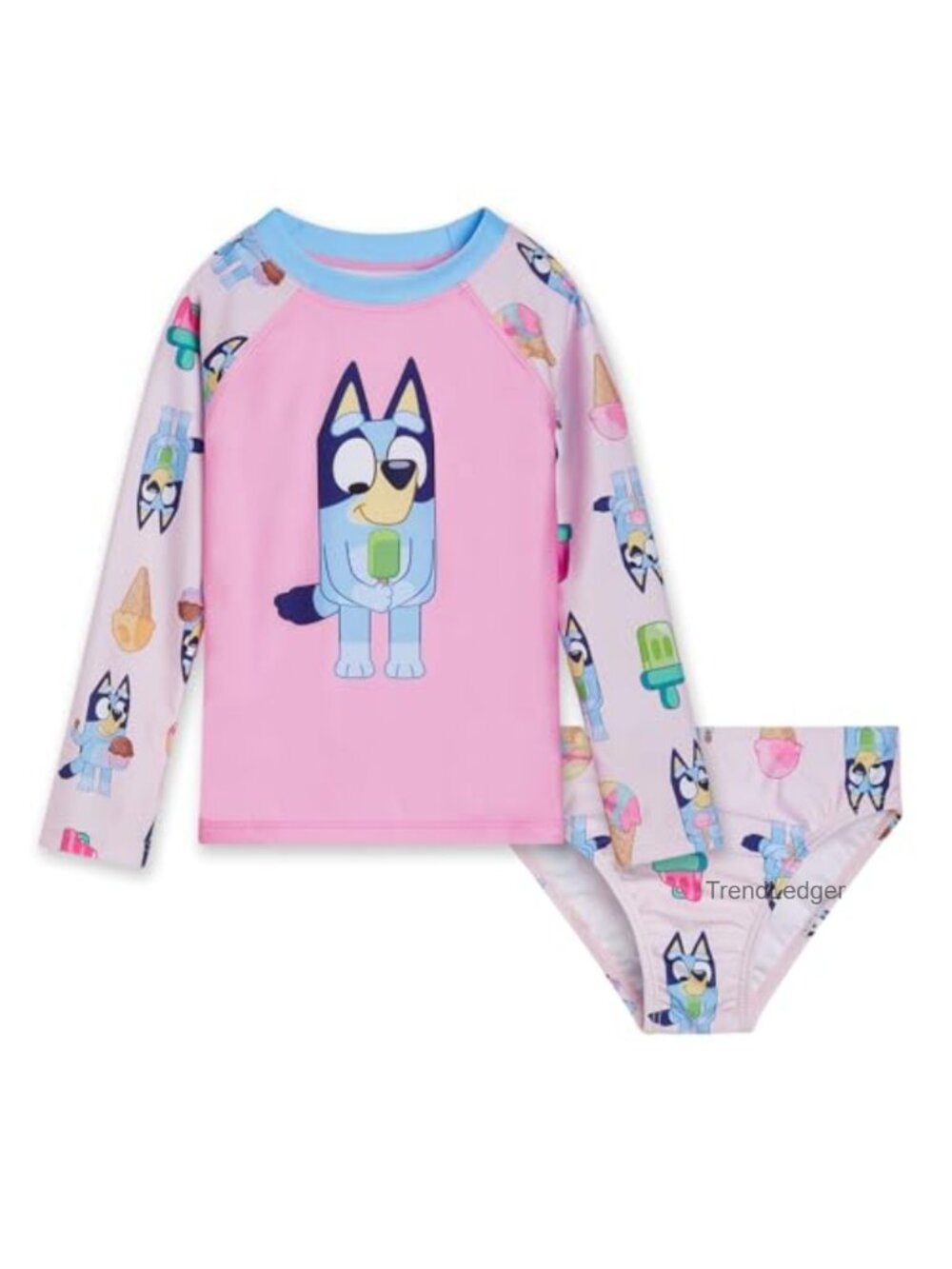 Girls Rash Guard Swim Set Long Sleeve UPF 50+